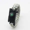 Multifunctional survival paracord bracelet with compass and whistle for camping. - No. 252