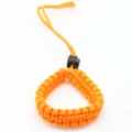 Orange paracord wrist strap lanyard for camera survival braided cord universal wristband - Orange