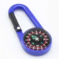 Mosquetón multifuncional con brújula de plástico para gancho de camping al aire libre azul - Azul zafiro
