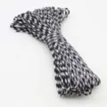 Black and white paracord variant, durable 7-core survival cord for outdoor DIY crafting. - Approx. 31m Black and White Camouflage