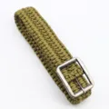 Tactical paracord belt army green handmade woven survival belt variant with metal buckle - Olive Green