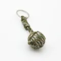 Outdoor paracord keychain with steel ball survival monkey fist lanyard for camping gear. - No. 206 Camouflage (Steel Ball)