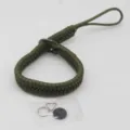 Handmade Woven Paracord Camera Wrist Strap in Army Green with Quick Release Rings Variant - Army Green