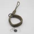 Handmade paracord camera wrist strap anti-drop quick release lanyard for camera green - Army Green Camo