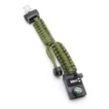 Multifunctional outdoor survival paracord bracelet with digital watch and compass gear. - Adjustable Army Green