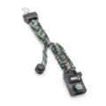 Multifunctional outdoor survival paracord bracelet with built-in watch and compass. - Adjustable Forest Camouflage