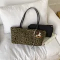 Leopard print tote bag for women large capacity shoulder bag chic commute handbag - Shoulder Bag Set / Leopard Print