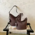 Dunkelbraune matte Beuteltasche Set, retro Umhängetasche für Damen Alltag Pendeln. - Klein 25*10*22 / Kaffee