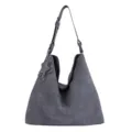 Klassieke grijze geweven schoudertas voor dames, stijlvolle hobo tote tas voor dagelijks gebruik. - Geweven Slouchy Stijl / Grijs