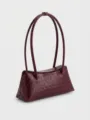 Burgunderrote Kroko-Prägung Leder Damen Unterarm Schultertasche elegante Pendler Handtasche - 28*15*10cm / Burgunderrot