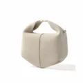 Elegante Handtasche aus Wildleder für Damen, vielseitige Umhängetasche mit edlem Metallverschluss. - Gebrochenes Weiß