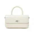 Weißes Leder Handtasche Umhängetasche minimalistische elegante Tasche für Damen Alltag - 21*8.5*12 / Milchweiß