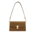 Braune Echtleder Retro Umhängetasche, schicke einfarbige Handtasche für den Herbst und Winter. - 22*8*14 / Braun