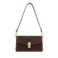 Klassische braune Wildleder Umhängetasche für Damen, Retro Metallverschluss Handtasche, Alltag. - 22*8*14 / Kaffeebraun