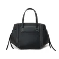 Schwarze Leder-Handtasche, vielseitige Umhängetasche für Damen, schlichtes Pendeln Design. - Schwarz