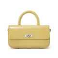 Yellow genuine leather top handle handbag women minimalist casual crossbody small square bag - 21*8.5*12 / Yellow