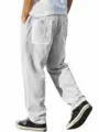 Mens corduroy casual trousers straight leg loose fit retro style with back pockets - S / Bottoms / White