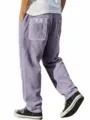 Men's corduroy casual pants loose straight leg vintage trousers with back pockets light purple - S / Bottoms / Light Purple