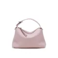 Rosa echtes Leder Handtasche, stilvolle Schultertasche und schicke Freizeittasche fuer Damen. - Traum-Amethyst-Stil