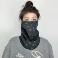 Thickened autumn winter cycling face mask windproof ear hanging neck gaiter warm thermal cover - Wild Rose Style (WHHT632) / Dark Gray