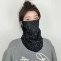Winter outdoor cycling windproof face mask warm neck gaiter for men and women daily use - Star Style (WHHT632) / Black