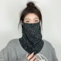 Autumn winter outdoor cycling windproof face mask neck gaiter dark grey with star pattern - Star Style (WHHT632) / Dark Gray
