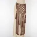 Bohemian brown macrame tassel waist chain hip scarf for women beach partywear outfit - SP-275Z Double Layer Waist Chain (Style) / One Size