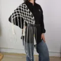 Handmade macrame fringe shoulder harness woven body chain for vintage festival party wear - ZSJ-163 Combination Set (Set) / One Size