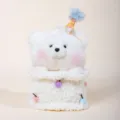 Cute birthday cake plush bear toy, soft stuffed pull-out doll variant, perfect gift for girls. - Bear Style / 17cm