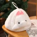 Lindo colgante de peluche blanco con lazo rosa, suave muñeco de peluche como regalo - Muñeca Cueva de Nieve - Ballenita / 20cm
