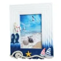 Cornice portafoto in legno stile mediterraneo 4x6 tavolo decorazione nautica casa - 6 Pollici Verticale (Barca a Vela di Pesce)