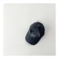 Close-up detail of children vintage distressed baseball cap with stylish embroidered text design. - 50-53cm / Dark Gray