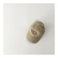 Vintage Kinder Baseball Cap in Khaki aus Baumwolle mit coolen Buchstaben Stickerei Details. - 50-53cm / Khaki