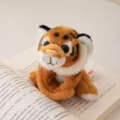 Plush tiger slap bracelet cute stuffed animal wrist band toy for kids children gift - Large Slap Ring - Yellow Tiger