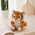 Cute tiger plush toy doll, soft stuffed animal for kids gift, adorable desktop decoration decor. - Coin Purse - Yellow Tiger