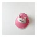 Detailed view of the cute pink baby sun hat with cat ears, wide brim, and quick-dry fabric. - 50-52cm / Rose Red Cat