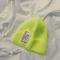Berretto in maglia giallo neon per bambini inverno tinta unita cappello lana etichetta - Bambini Giallo Fluorescente