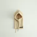 Kinder beige gestrickte Sturmhaube Winter warme Kapuze Schal dicke süße Baby Mütze - 50-54cm / Beige