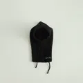 Black kids knitted balaclava scarf hood, thick warm winter beanie cap for baby girls. - 50-54cm / Black