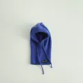 Kids winter warm knitted hooded scarf and balaclava set, thick wool beanie for girls. - 50-54cm / Navy Blue