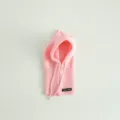 Pink kids knitted balaclava winter warm hooded scarf cute woolen cap for baby girls - 50-54cm / Pink