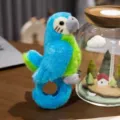 Pulsera slap de peluche loro azul y verde juguete de peluche bonito para ninos nuevos - Pulsera Slap - Loro Azul