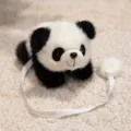 Bonito juguete de peluche de panda con correa blanca, tierno animal de peluche suave. - Bebé de Hombro - Panda Gigante - 15cm