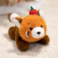 Lindo panda rojo de peluche animal de peluche suave juguete muñeca decoración regalo para niños - Bebé Panda Rojo - Horquilla Broche - 15cm