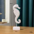 Handgeschnitzte Seepferdchen Holzskulptur Tischdeko maritime Wohnaccessoires Deko. - Seepferdchen Holzschnitzerei Ornament