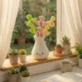 Simpatico vaso di peluche tarassaco bambola morbida, decorazione per la casa regalo ideale. - Alisa Blu in Vaso / 30cm