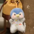 Lindo pingüino azul de peluche llavero, suave animal de peluche bolso colgante regalo. - Peluche de puff - Pingüino