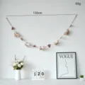 Ghirlanda di cuori in tessuto sospensione murale decorazione carina creativa chic 130cm - Ghirlanda Cuore Floreale