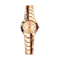 Elegant rose gold women quartz watch with stainless steel strap and luxury dial design. - Rose Gold