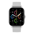 Smartwatch cuadrado Bluetooth con seguimiento de actividad, pulsómetro y correa de color gris. - Plateado